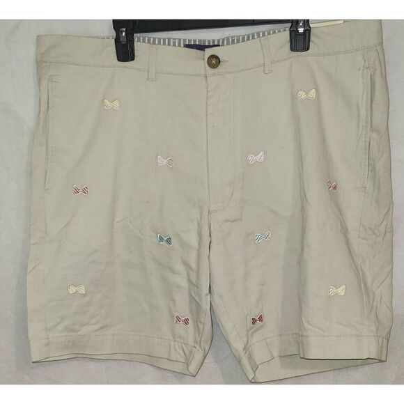 NWT ALAN FLUSSER Classic Men's Shorts Size 40 waist. Novelty print Bow Ties. Col - Picture 1 of 11